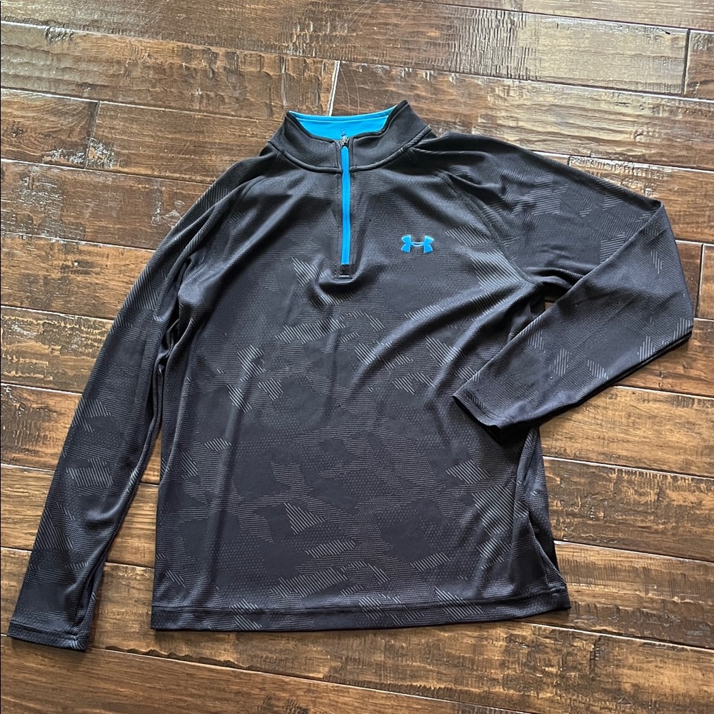 Under Armour Black and Blue Quarter Zip Pullover